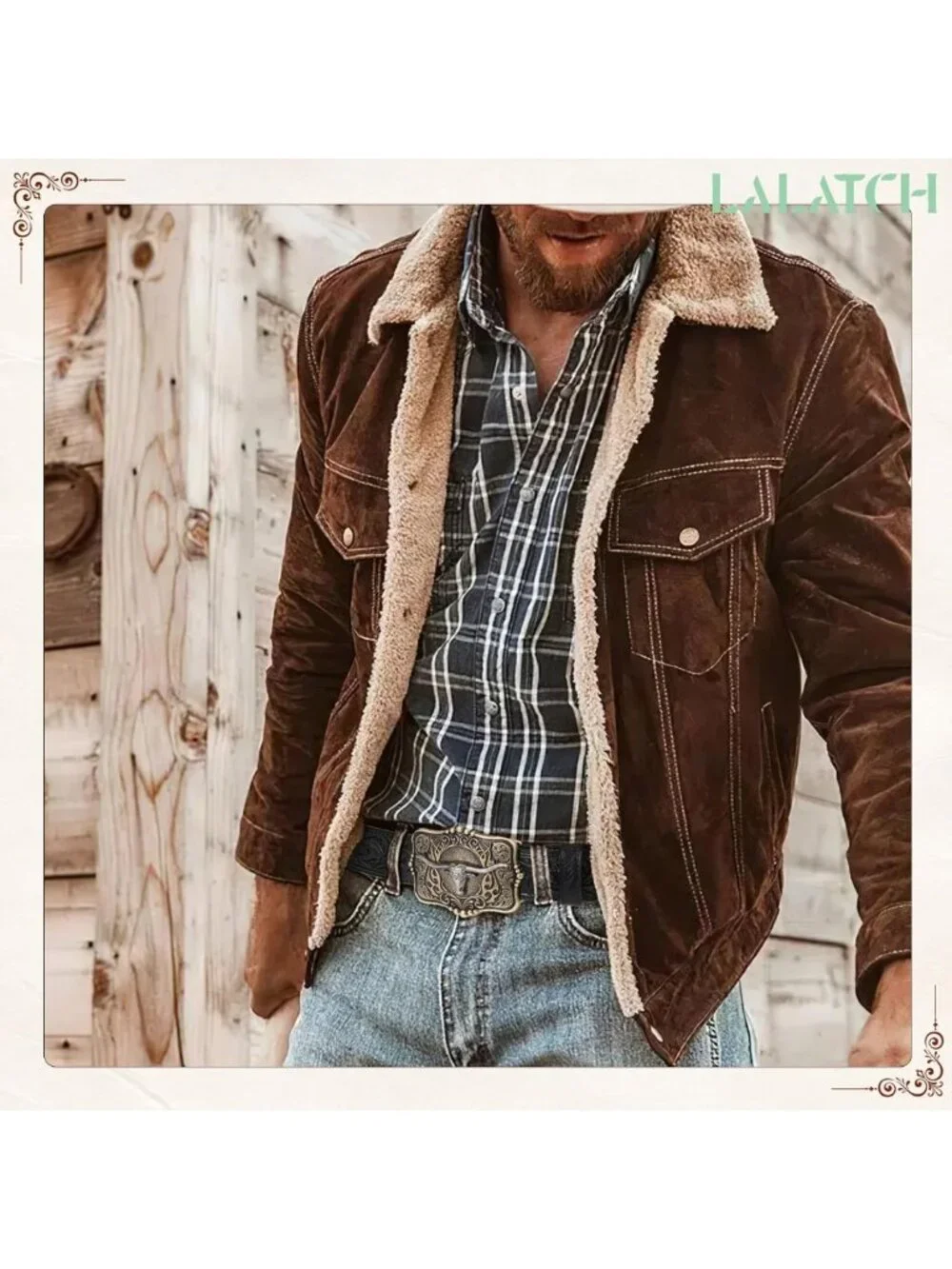 Stylish Embossed Leather Cowboy Western Belt for Men & Women with Longhorn